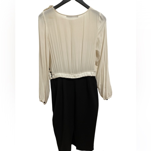 Zara Ivory Chiffon Ruffle Dress size M - Picture 2 of 2